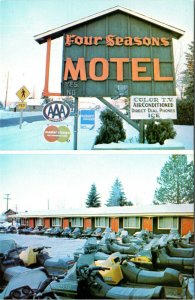 Vtg Four Seasons Motel Crandon Wisconsin WI Unused Chrome Postcard