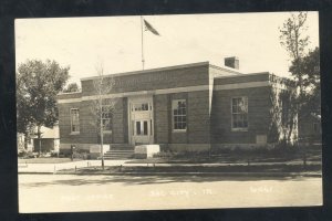 RPPC SAC CITY IOWA U.S. POST OFFICE BUILDING FLAG FLYING REAL PHOTO POSTCARD