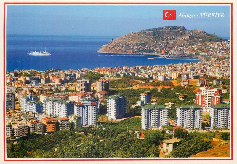 Postkarte Turkey Alanya castle view from Cikcilli town