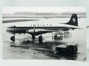 Douglas DC 4 Invicta Airlines Vintage Aircraft Photo / Postcard