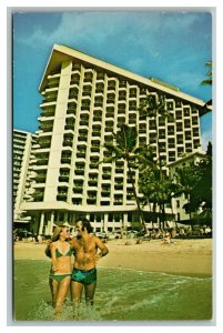 Vintage 1960's Advertising Postcard Surfrider Hotel Sheraton Waikiki Hawaii