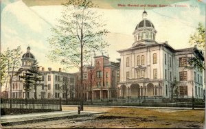 Vtg 1910 State Normal and Model Schools Trenton New Jersey NJ Postcard