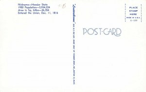 LP51 Map    Indiana Postcard Hoosier State