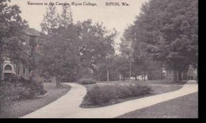 Wisconsin Ripon Enterance To The Campus Ripon College  Albertype