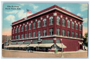 c1910s Elks Building North Platte Exterior Roadside Nebraska NE Shops Postcard