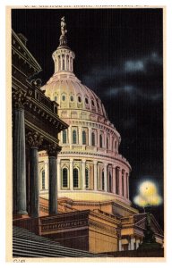 Postcard Washington DC - US Capitol at Night