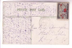 Locust Ave Mahone Bay Nova Scotia, Used 1908 Canada 1898 Christmas Map Stamp,