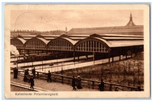 1917 Personal Railway Station Copenhagen Denmark Antique Posted Postcard