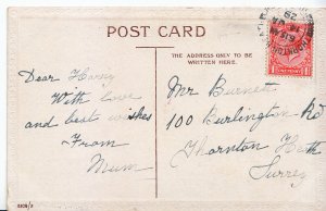 Genealogy Postcard - Family History - Burnett - Thornton Heath - Surrey  U3667