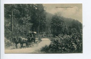 424283 GERMANY Schramberg Lauterbach carriage Vintage postcard