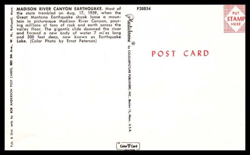 The Mountain That Fell,Madison River Canyon Earthquake,MT