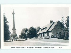 Old rppc QUEENSTON RESTAURANT BY MONUMENT Niagara Falls Ontario ON HM4206