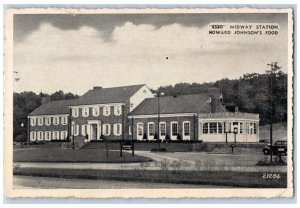 c1940 Esso Midway Station Howard Johnson's Food Turnpike Pennsylvania Postcard 