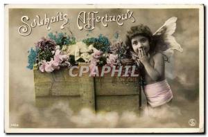 Old Postcard Fun Children Angel