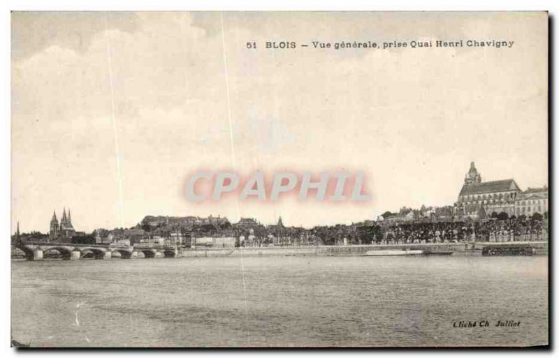 Old Postcard Blois making general view dock Henrl Chavigny