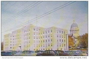 New State Office Building With Dome Of Capitol To Right Augusta Maine