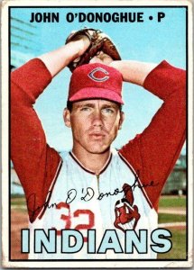 1968 Topps Baseball Card John McDonoghue Cleveland Indians sk3536