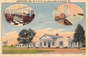 Somerset Kentucky Greyhound Inn Linen Vintage Postcard AA29675
