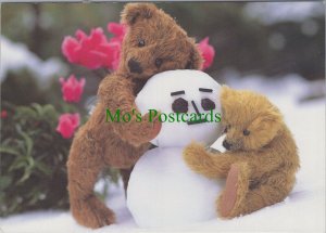 Toys Postcard-Teddy Bears, Snowman, Tokyo,Japan,Made By Judith Topf Ref.RR15167