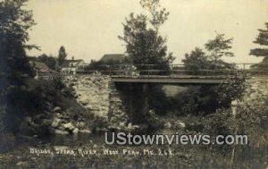 Real Photo, Bridge, Spear River in West Peru, Maine