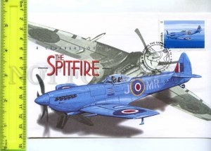 242134 GAMBIA Celebration of Spitfire PLANES 1996 year FDC