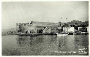 cyprus, KYRENIA, Castle from the See (1950s) RPPC Postcard