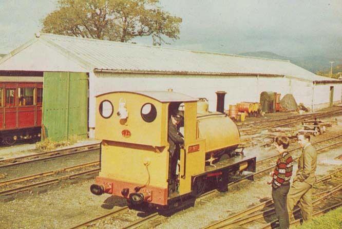 Welsh Train Sir Haydn at Pendre Works Following Rebuild Vintage Railway Postcard