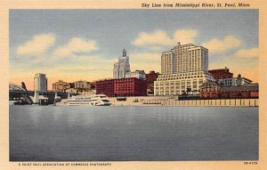 Sky Line from Mississippi River  St. Paul,  MN