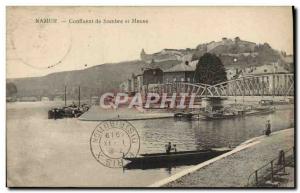 Old Postcard Namur Confluence Sambre et Meuse