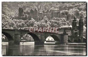 Postcard Modern Heidelberg Morgensonne ober Brucke und Schloss