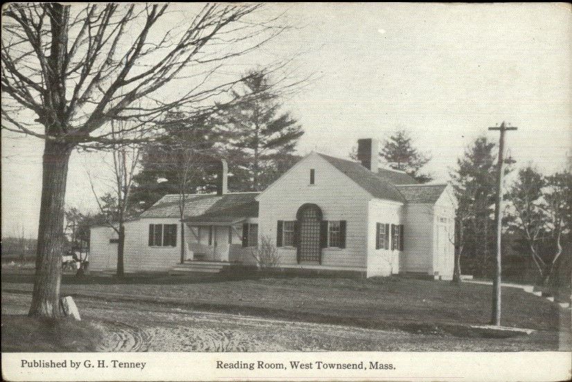 West Townsend MA Reading Room c1915 Postcard United States