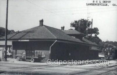 SCL Depot, Lawrenceville, GA, Georgia, USA Kodak Real Photo Paper Train Railr...