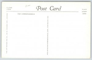 Chicago Illinois~Stevens Hotel~1940s Art Deco Silver Border B&W Wayne Publishing