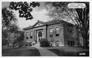 Wilmington Ohio Public Library Exterior Street View Antique Postcard K21460