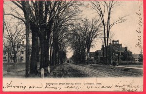 12782 Here Comes the Trolley, Springfield Street, Chicopee Massachusetts 1906