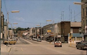 Edgerton Wisconsin WI Van Classic 1970s Cars Street Scene Vintage Postcard