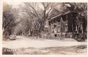 Iowa Fort Des Moines Chafee Street Real Photo