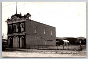 RPPC OK Corral Scene Of Earp Clanton Feud & City Hall Tombstone AZ Postcard R25