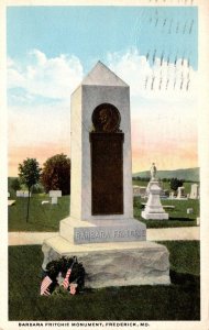 Maryland Frederick Barbara Fritchie Monument 1916 Curteich