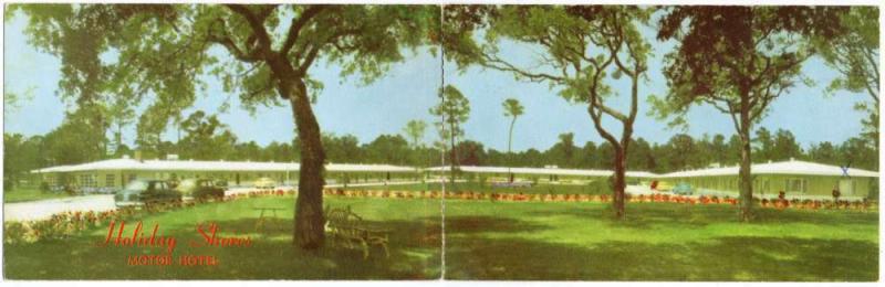 Long Beach Mississippi Holiday Shores Motor Hotel Bi-Fold Postcard JD228151