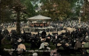 Dublin Ireland Phoenix Park Gazebo Band Sunday Afternoon c1910 Postcard