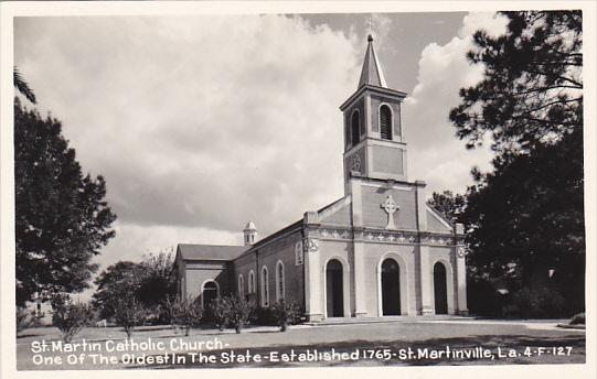 Louisiana St Martinsville St Martin Catholic Church Real Photo