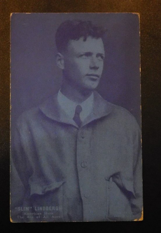 Mint USA Postcard Slim Charles Lindbergh American Hero The Ace of All Aces