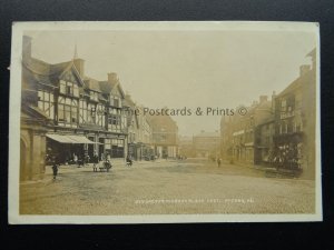 Staffordshire UTTOXETER Market Place East c1905 RP Postcard by A. McCann (Local)