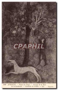 Avignon Old Postcard Papal Palace Fresco of the Tower of the Wardrobe Fruit p...