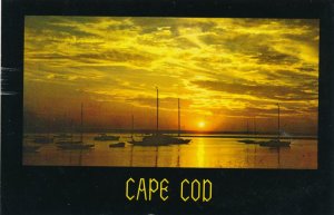 Sunset at Tranquil Cape Cod Harbor, Massachusetts - pm 1984