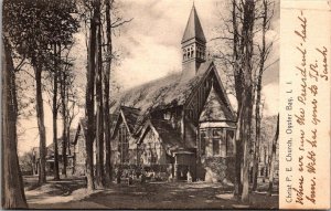 Christ P.E. Church, Oyster Bay Long Island NY c1906 Vintage Postcard Q60