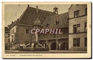 Old Postcard Colmar Schwendibrunnen mit Kaufhaus