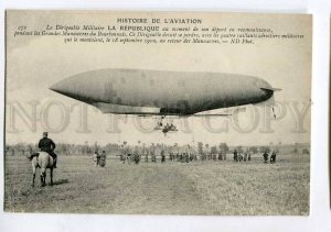 415261 Aviation history FRANCE airship dirigible Republique Vintage postcard