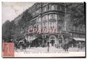 Postcard Old Paris Theater du Vaudeville & B Italians